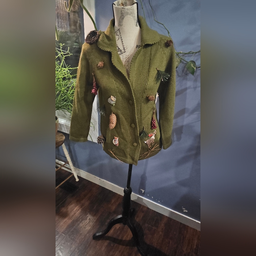 Vintage British vogue wool cardigan